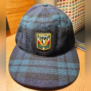 Polo Ralph Lauren Wool Tartan Plaid Baseball Cap Green Lumberjack blackwatch Hat